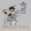MLBPA Men's Bregman Pw Houston Astro Team Spirit Alex Bregman Short Sleeve Graphic Cotton T-Shirt - Sport Grey S - 2 of 4
