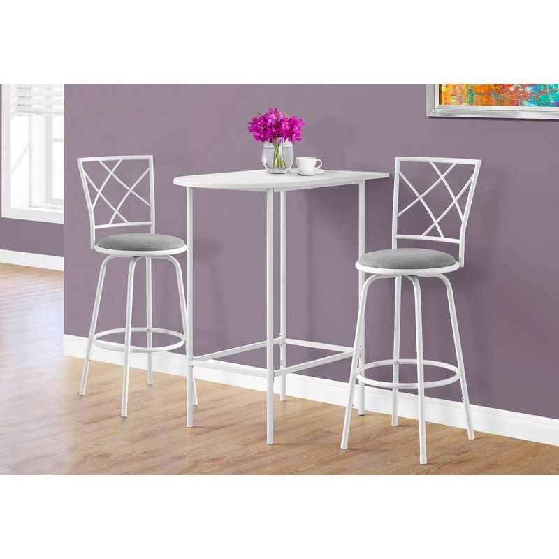 24&#34;x36&#34; Home Bar Height Dining Set and Metal Spacesaver White - EveryRoom, 5 of 6