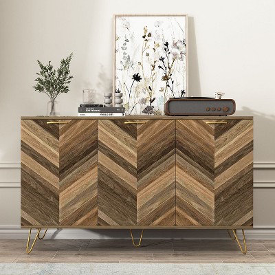 Hommoo Sideboard Cabinet Buffet Cabinet with 3 Doors Cabinet