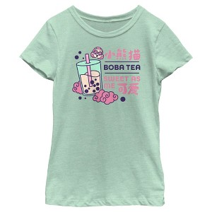 Girl's Turning Red Boba Tea Sweet as Me T-Shirt - 1 of 4