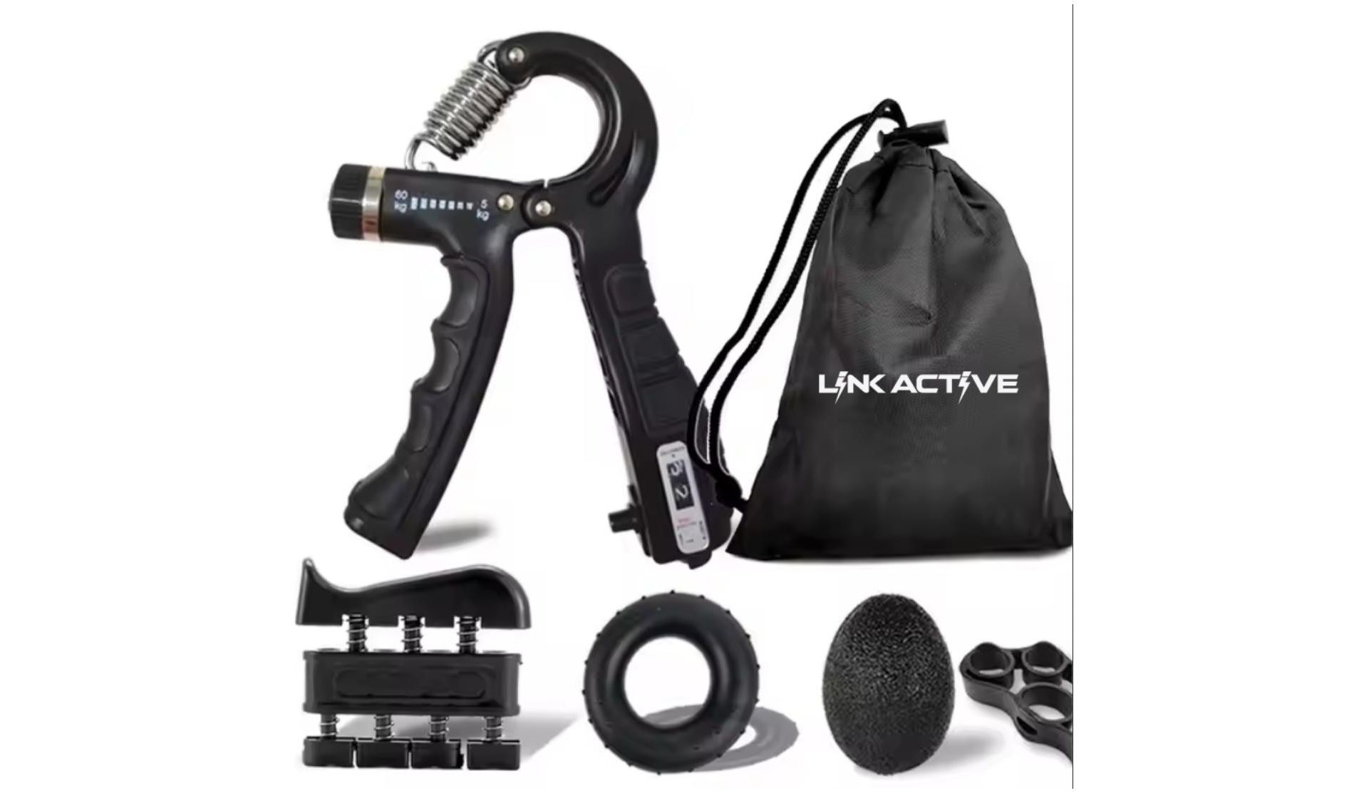 Link Active Grip Strengthener Forearm Strengthener Hand Grips Strengthener Kit - 5 Pack Adjustable Resistance