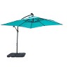 Sonkuki 8.2×8.2FT LED Solar Lighted Outdoor Patio Umbrella, Square Canopy Offset Umbrella for Villa Gardens, Lawns and Yard - 2 of 4