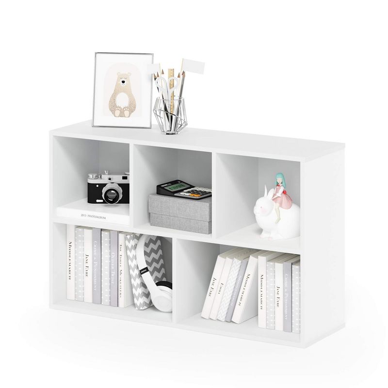 31" 5 Cube Decorative Bookshelf-Furinno Luder Reversible Open Shelf, 5 of 9