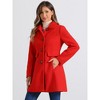 INSPIRE CHIC Women's Single Breasted Long Peter Pan Collar Vintage Winter Overcoat - 3 of 4