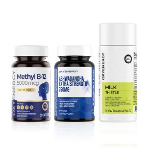 OXYENERGY Methyl B12, Milk Thistle & Ashwagandha Bundle - 1 of 1
