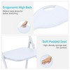 Set of 4 Folding Chairs with Cushion, Non-Slip Feet and Metal Legs, Portable for Indoor & Outdoor Events - 3 of 4