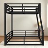 Metal Full XL over Queen Bunk Bed Frame with Safety Guardrails and Ladder, Space-Saving Heavy Duty Loft bed,kids bed - 3 of 4