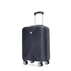 2 Piece Luggage Set,14"+20" ABS Lightweight Suitcase,20 Inch Spinner Wheel Luggage,14 Inch Makeup Box,Carry On Suitcase-Cuddlewood - 3 of 4