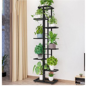 8 Tier Plant Stand Indoor, Tiered Plant Stand, Metal Plant Shelf for Patio Gardens Bedroom Corner Iiving Room Balcony - 1 of 4