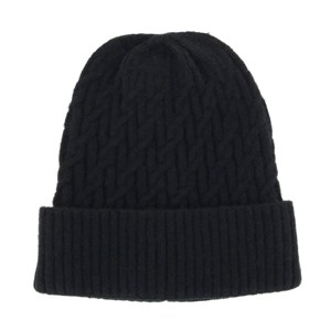 CTM Women's Solid Braided Knit Winter Beanie Hat - 1 of 4