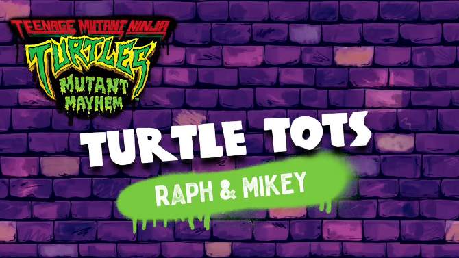 Teenage Mutant Ninja Turtles: Mutant Mayhem Turtle Tots Raph &#38; Mikey Action Figure Set - 2pk, 2 of 11, play video