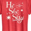 Women's - Instant Message - He She Slay Short Sleeve Graphic T-Shirt - 2 of 4