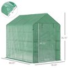 7' x 5' x 6' Walk-in Greenhouse for Outdoors with Mesh Door, 18 Shelf Hot House with Trellis, Plant Labels, UV Protective for Growing Flowers - 3 of 4
