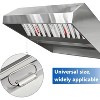 19.5"x15.5" Commercial Kitchen Exhaust Hood Filters, 430 Stainless Steel 5-Groove Baffle Filters, Pack of 6 - 4 of 4