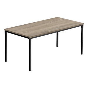Monarch Specialties Dining Table 60Inch Rectangular Kitchen Dining Room Laminate White Contemporary Modern - 1 of 4