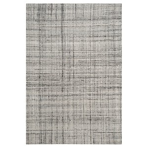 Gray/Black Abstract Tufted Area Rug - (6