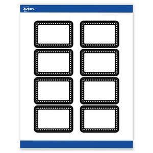 Avery 2" x 3" Labels, Black and White Polka Dots, 80 ct - 1 of 4