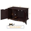 Yaheetech Wooden Hidden Cat Litter Box Side Table with Divider - 3 of 4