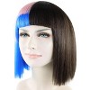 Colorful Short Bob Wig with Bangs Pop Singer Women Cosplay Dress Up Costume Halloween Party Wigs - 2 of 4