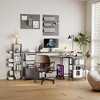L Shaped Desk, 76 Inch Reversible Office Desk with File Drawer for Home Office, Corner Desk with Storage and Power Outlet, Desk with Monitor Shelf - 2 of 4