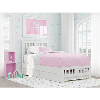 AFI Furnishings Tahoe Platform Bed T with Footboard & T Trundle WH