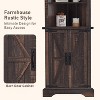 OKD 68" Tall Corner Cabinet with 2 Barn Door & Adjustable Shelves for Bathroom - 3 of 4