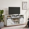 Syemin Decorative Storage Cabinet, Double Door Four-Layer Shelf, Living Room Dresser with Grooved Texture for Living Room, Entryway, - 2 of 4