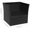 vidaXL Resistant PE Rattan Patio Chair with Footstool, Black - Indoor and Outdoor Use - 4 of 4