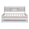 PAGED Twin Size Platform Bed Modern Wooden Bed Frame with Trundle, Open Shelves and Storage Drawers for Bedroom - 2 of 4