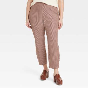 Women's High-rise Pleat Front Straight Chino Pants - A New Day™ Burgundy 12  : Target