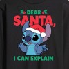 Men's - Lilo and Stitch - Dear Santa I Can Explain Long Sleeve Graphic T-Shirt - 2 of 4