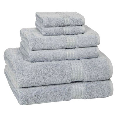 Antimicrobial Organic Cotton Bright White Bath Towels, Set of 6