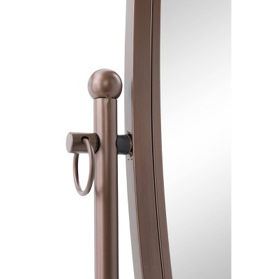 Clarisse Bronze Full Length Oval Metal Mirror