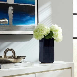 Modern Decorative Vase - Textured Ceramic Flower Holder - Stylish Home & Office Accent for Living Room & Bedroom - 1 of 4