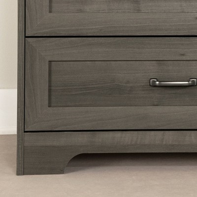 Gray Maple 2-Drawer Farmhouse Nightstand