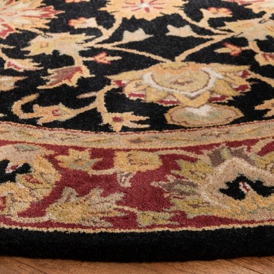 Heritage Black and Red Hand-Tufted Wool Runner Rug