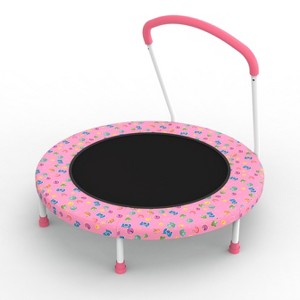 KWPZQEB 36 Inch Mini Exercise Trampoline, Compact Fitness Trampoline with Handle for Kids Ages 1-6, Fitness Rebounder Indoor, Garden, Max Load 150lbs - 1 of 4
