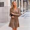 Women's Brown Elegant Wrap Dress for Women - Cupshe - 2 of 4