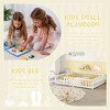 CAVINAS Twin/Full/Queen Size Modern Bed Frame with Safety Guardrails,Pine Wood Floor Bed for Kids Room,Playroom - 3 of 4