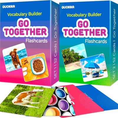 QUOKKA Flash Cards for Toddlers - Speech Therapy Toys - Vocabulary Builder for Kids