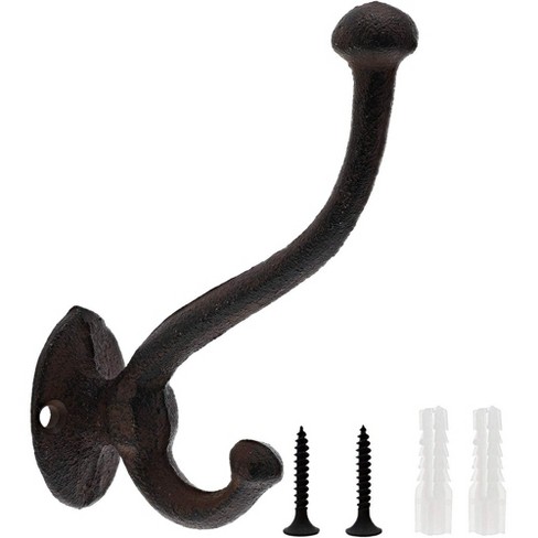 Love Style Cast Iron Wall Coat Hooks Hat Hook Hall Tree 4 1/2" Brown GG007 