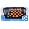 Volkswagen Type 2 (T1) Airport Runway Delivery Van Black and Orange Checkered 1/24 Diecast Model Car by Motormax - 3 of 3
