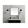 Elegant Lighting Soft corner metal square mirror 24x24 inch in Black - 2 of 4