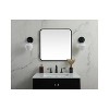 Elegant Lighting Soft corner metal square mirror 24x24 inch in Black - image 2 of 4