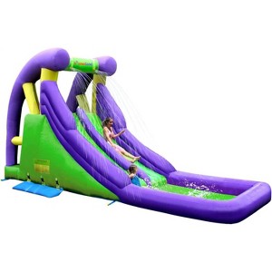 Bounceland Double Water Slide with Pool - 1 of 4