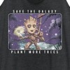 Women's Marvel Groot Save the Galaxy Plant More Trees Racerback Tank Top - 2 of 4