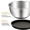 Itopfox 5-Piece Stainless Steel Mixing Bowls Set with Airtight Lids, Graters & Non-Slip Bottoms for Kitchen Mixing & Serving - 2 of 4