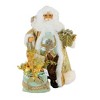 Karen Didion 17.25 In Sage Elegance Santa Lighted Ornate Santa Bag  Faux Fur Santa Figurines - 3 of 3