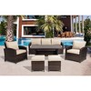 6 Piece Outdoor Patio Furniture Set with Cushions and Coffee Table - 2 of 4