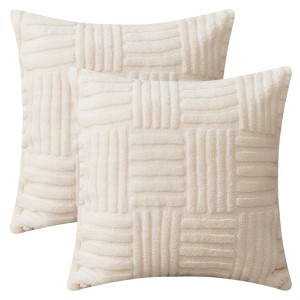 REGALWOVEN Striped Soft Decorative Throw Pillow Covers for Bed Sofa Living Room Farmhouse Home Decor 2 Pcs - 1 of 4